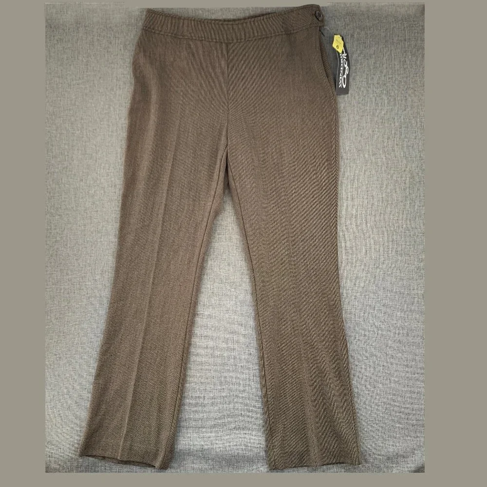 Brand New Windridge Cheryl Nash Tweed Dress Pants Brown Tan Size‎ 6